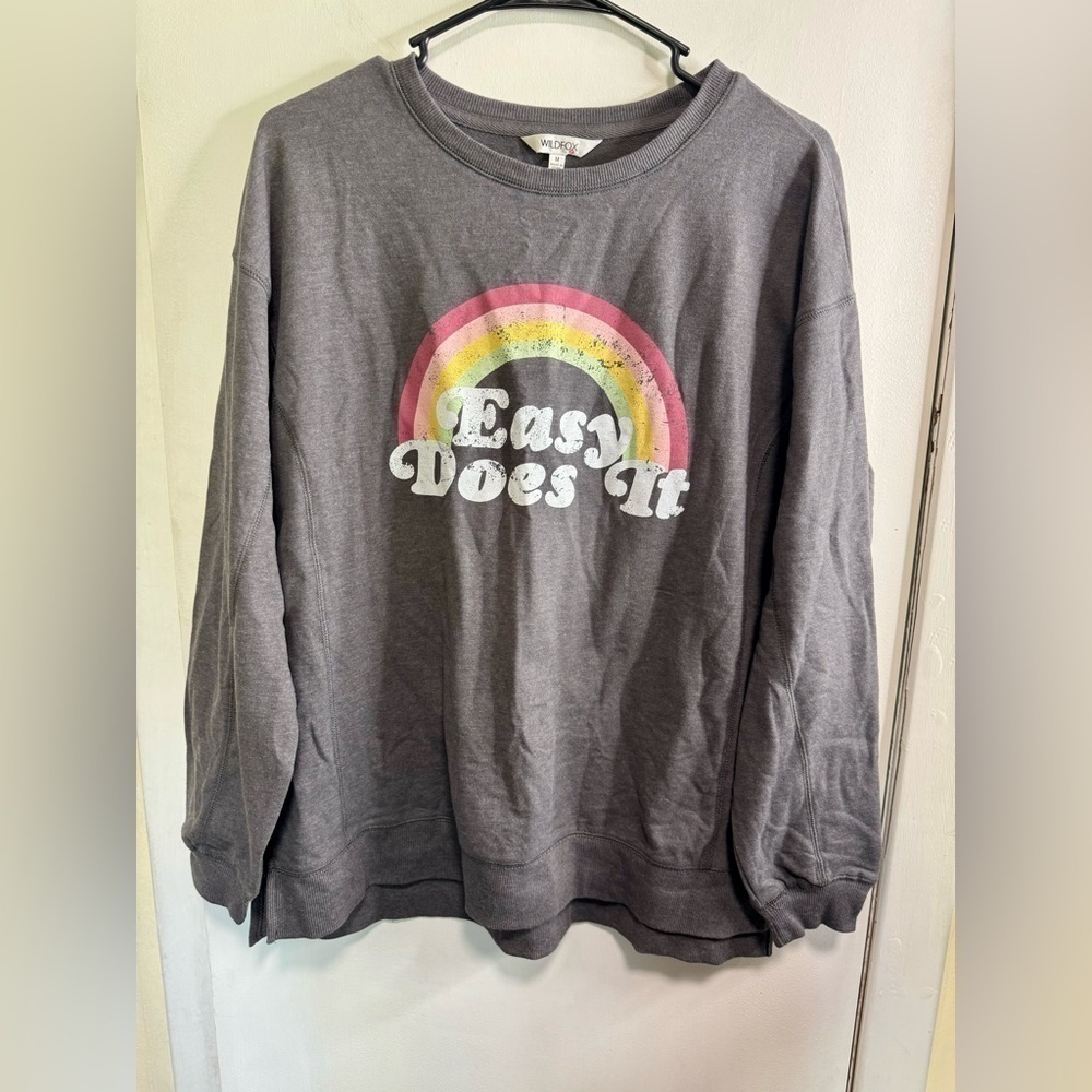 Sweatshirt ~ Size M ~ Wildfox brand ~ Rainbow ~ Easy Does It